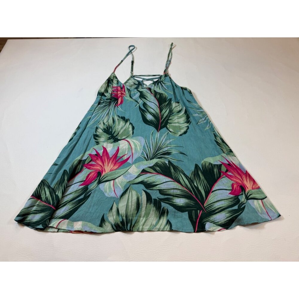 Show Me Your Mumu Women Tropical Print Dress spaghetti strap Medium (bin HH75)